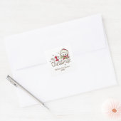Baby's First Kerstman Personalized Square Sticker (Envelop)