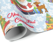 Baby's First Kerstman Persoonlijke naam Santa Cadeaupapier (Rol Hoek)