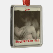 Babys First Kerstmis 2010 Metalen Ornament (Rechts)
