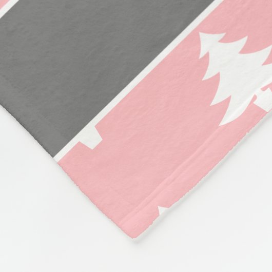 Babys First Kerstmis Blush Pink op maat Fleece Deken (Hoek)