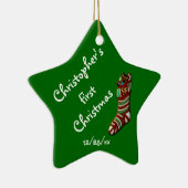 "Baby's First Kerstmis" - kerststop Keramisch Ornament (Rechts)