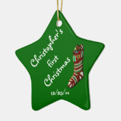 "Baby's First Kerstmis" - kerststop Keramisch Ornament (Links)