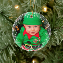 Baby's First Kerstmis Sparking Photo Template