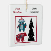 Babys First Kerstmis, speciaal aangepast voor Scan Keramisch Ornament (Rechts)