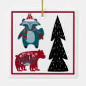 Babys First Kerstmis, speciaal aangepast voor Scan Keramisch Ornament (Achterkant)