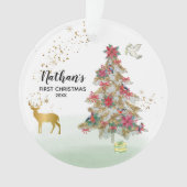 *~* Baby's First Kerstmis - Tree Peace Dove Truck Ornament (voorkant)