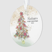 *~* Baby's First Kerstmis - Truch Tree Peace Dove Ornament (voorkant)