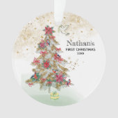 *~* Baby's First Kerstmis - Truch Tree Peace Dove Ornament (voorkant)