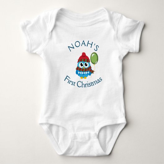  Baby's First Kerstoowl Baby Romper (Voorkant)