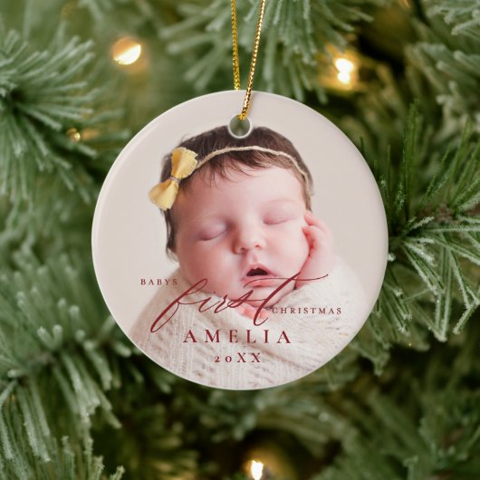 Babys First Kerststats Baby Keramisch Ornament (Boom)