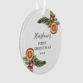 Baby's First Kerstwinter Botanicals Ornament (voorkant)