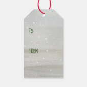 Baby's First KerstWoodland Animals Deer Bunny Cadeaulabel (Achterkant)