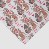 Baby's First KerstWoodland Animals Deer Bunny Tissuepapier (Detail)