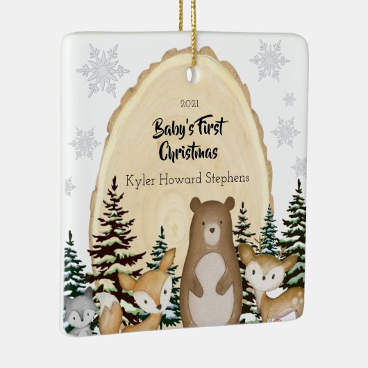 Baby's First KerstWoodland Animals Ornament (Rechts)