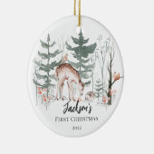 Baby's First KerstWoodland Keramisch Ornament (Rechts)