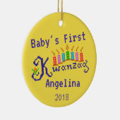 Baby's First Kwanzaa Keramisch Ornament (Rechts)