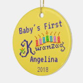 Baby's First Kwanzaa Keramisch Ornament (Links)
