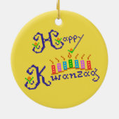 Baby's First Kwanzaa Keramisch Ornament (Achterkant)