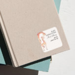 Baby's First Library Bookplate Safari Giraffe Vierkante Sticker<br><div class="desc">Voeg deze schattige stickers aan uw baby shower toe om alle boeken te identificeren.</div>