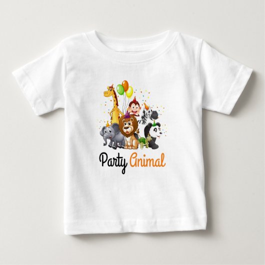 Baby's First Party Dier T-shirt (Voorkant)