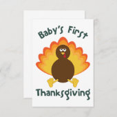 Babys First Thanksgiving Bedankkaart (Voorkant / Achterkant)
