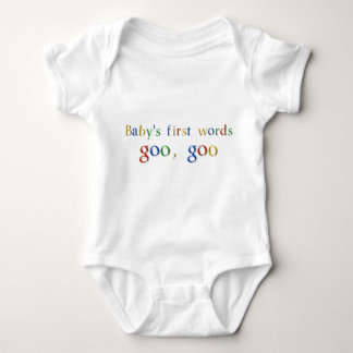 Baby's First Words goo, goo google T-Shirt (terug)