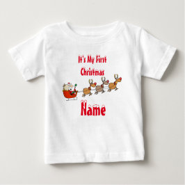 Baby's First Xmas Keepsake Gift naam toevoegen t-s