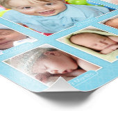 Babys First Year Blue Keepomwille Photo Collage Foto Afdruk (Hoek)