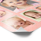 Babys First Year Blush Keepomwille Photo Collage Foto Afdruk (Hoek)
