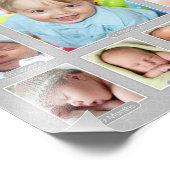 Babys First Year Gray Keepomwille Photo Collage Foto Afdruk (Hoek)