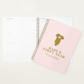 Baby's First Year Journal Blush Pink and Gold Planner (Display)