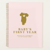 Baby's First Year Journal Blush Pink and Gold Planner (Voorkant)