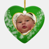 Baby's Foto Keepasjeskerstversiering Keramisch Ornament (Voorkant)