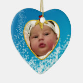 Baby's Foto Keepasjeskerstversiering Keramisch Ornament (Rechts)