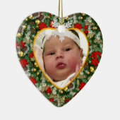 Baby's Foto Keepasjeskerstversiering Keramisch Ornament (Rechts)