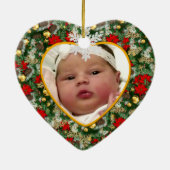 Baby's Foto Keepasjeskerstversiering Keramisch Ornament (Achterkant)