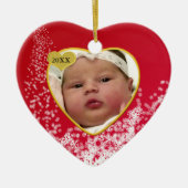 Baby's Foto Keepasjeskerstversiering Keramisch Ornament (Voorkant)