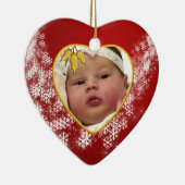 Baby's Foto Keepasjeskerstversiering Keramisch Ornament (Rechts)