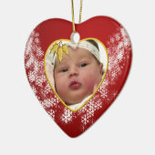 Baby's Foto Keepasjeskerstversiering Keramisch Ornament (Links)