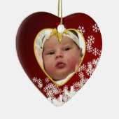 Baby's Foto Keepasjeskerstversiering Keramisch Ornament (Rechts)