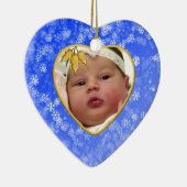 Baby's Foto Keepasjeskerstversiering Keramisch Ornament (Rechts)