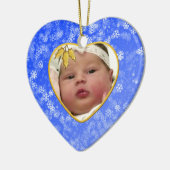 Baby's Foto Keepasjeskerstversiering Keramisch Ornament (Links)