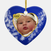 Baby's Foto Keepasjeskerstversiering Keramisch Ornament (Voorkant)
