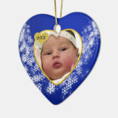 Baby's Foto Keepasjeskerstversiering Keramisch Ornament (Links)