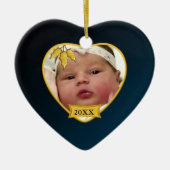 Baby's Foto Keepasjeskerstversiering Keramisch Ornament (Voorkant)