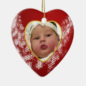 Baby's Foto Keepasjeskerstversiering Keramisch Ornament (Rechts)