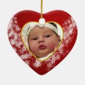 Baby's Foto Keepasjeskerstversiering Keramisch Ornament (Achterkant)