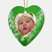 Baby's Foto Keepasjeskerstversiering Keramisch Ornament (Links)