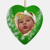 Baby's Foto Keepasjeskerstversiering Keramisch Ornament (Rechts)