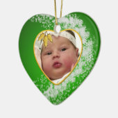 Baby's Foto Keepasjeskerstversiering Keramisch Ornament (Links)